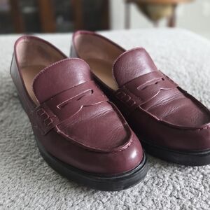 Nordstrom Red and Brown Leather Flats